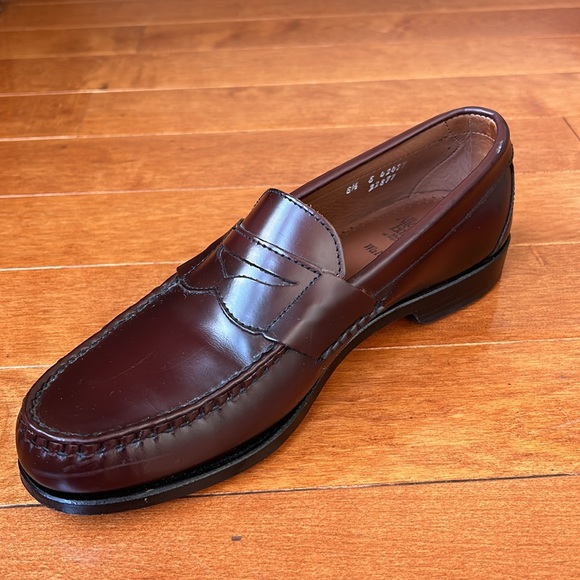 Allen Edmonds Walden Burgundy Loafers Made In the USA Size 8.5 - Picture 5 of 12